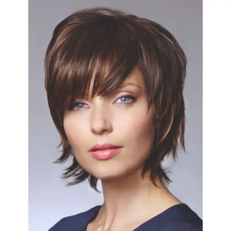 Bob Style Wigs Straight Synthetic 8" Capless Wigs