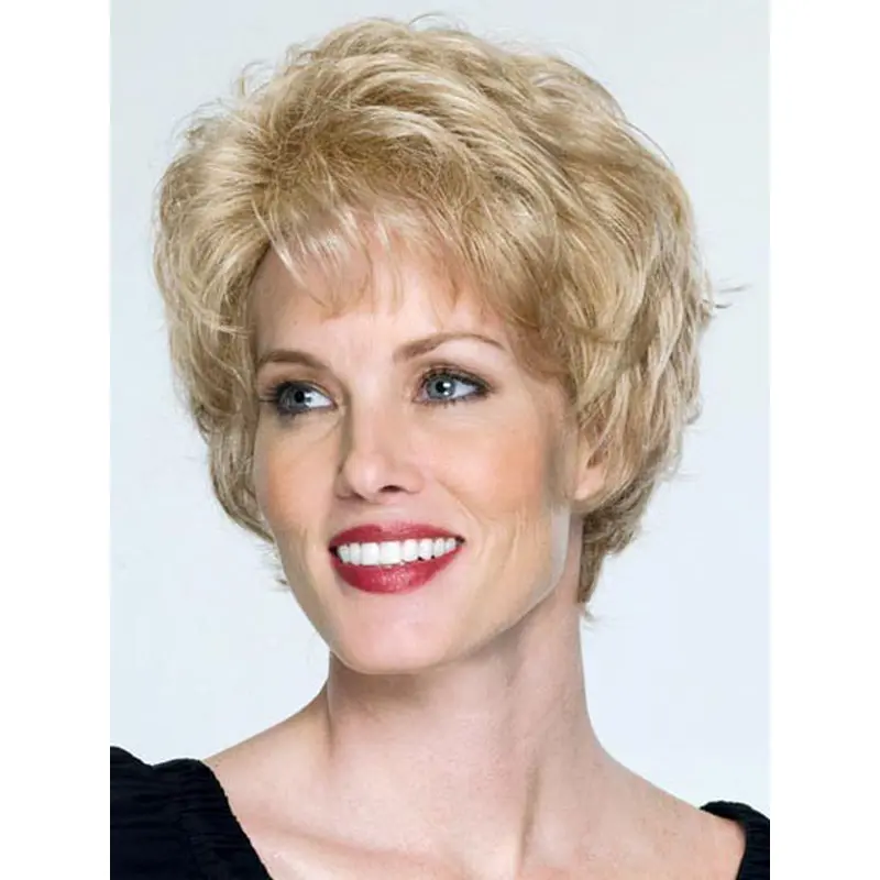Fashionable Blonde Wavy Short Classic Wigs