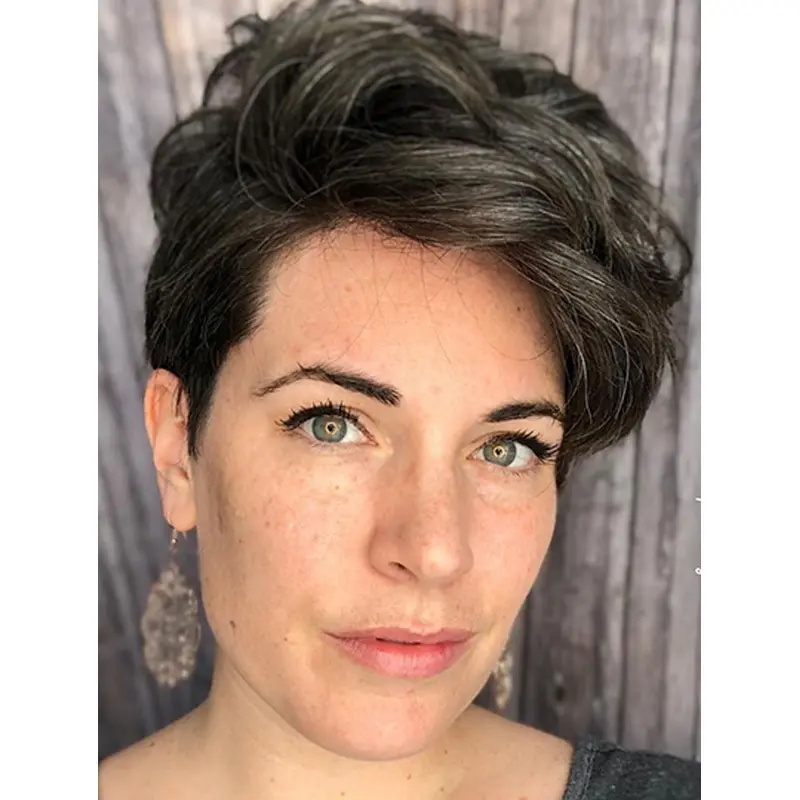 Short 6" Wavy Boycuts Best Lace Front Wigs