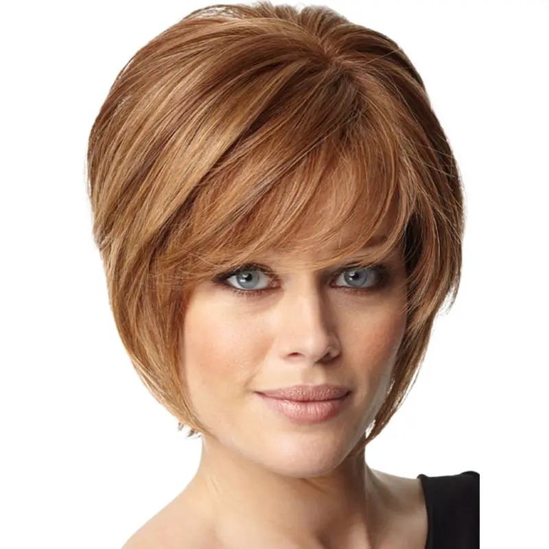 Best Auburn Straight Short Celebrity Wigs