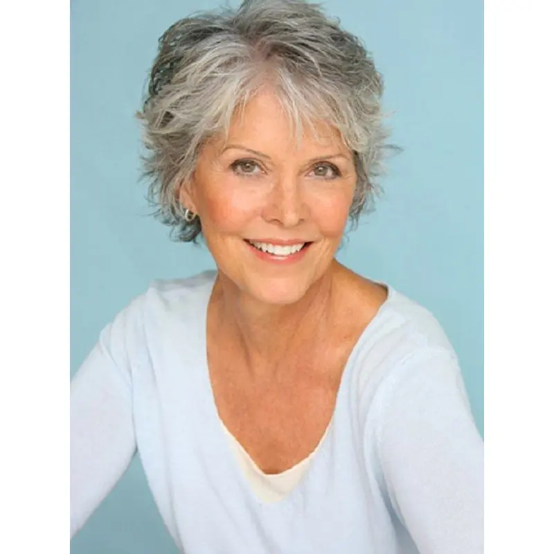 Short Straight Capless Remy Human Hair Lady Wigs hfnb111