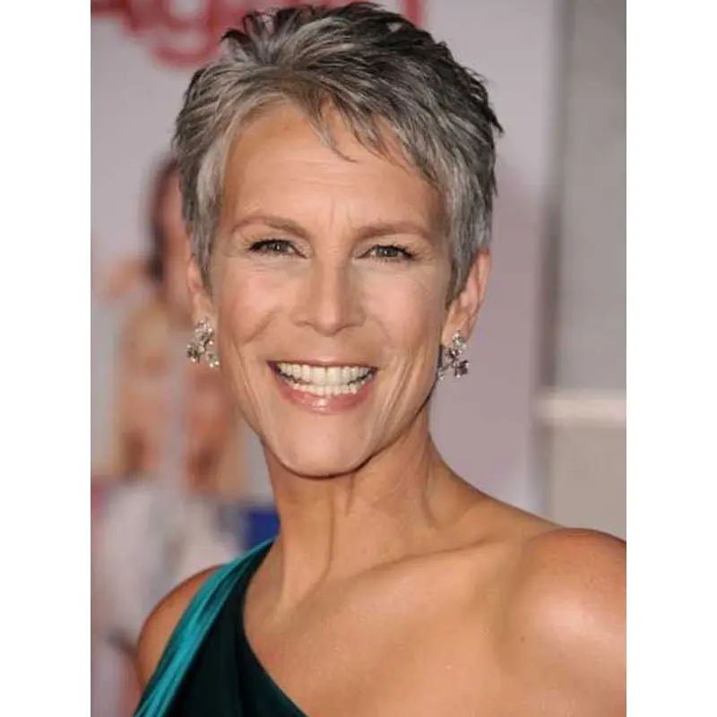 Short Straight Capless Remy Human Hair Lady Wigs hfnb119