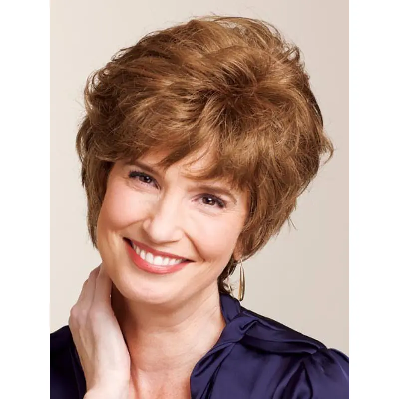 Tempting Auburn Curly Short Classic Wigs