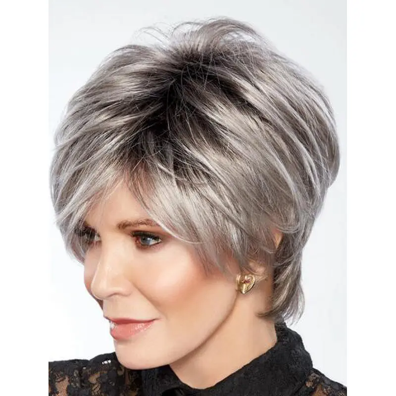 Boycuts Grey 8" Wavy Jaclyn Smith
 Wigs