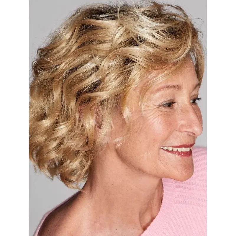 Lace Front Style Wig 10" Synthetic Wavy Bobs Wigs