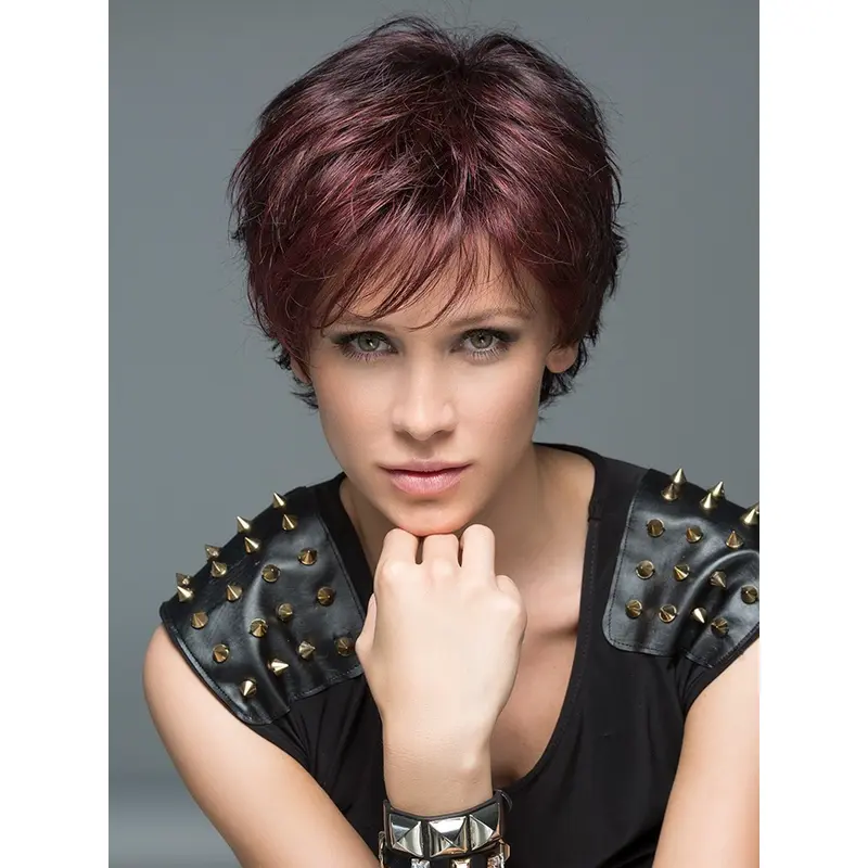 Wavy Auburn Short Best Synthetic Monofilament Wigs