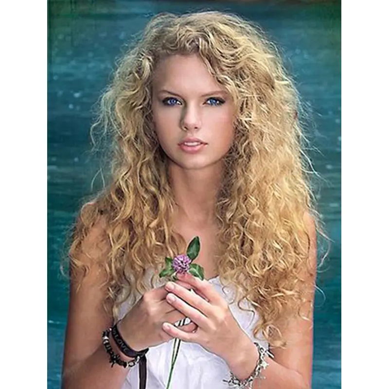 Fabulous Blonde Curly Long Taylor Swift Wigs