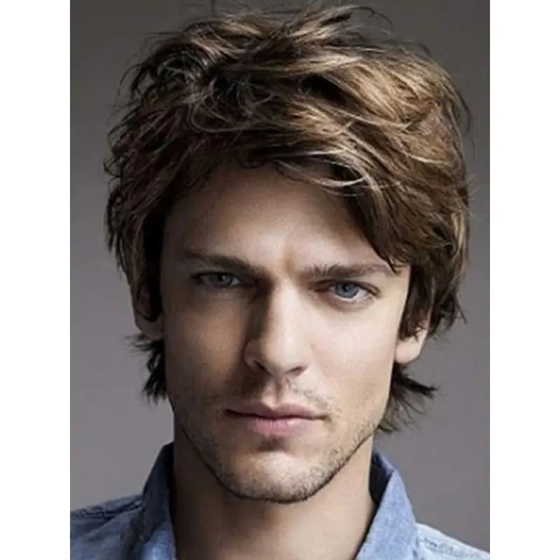 Fabulous Lace Front Wavy Short Men Wigs