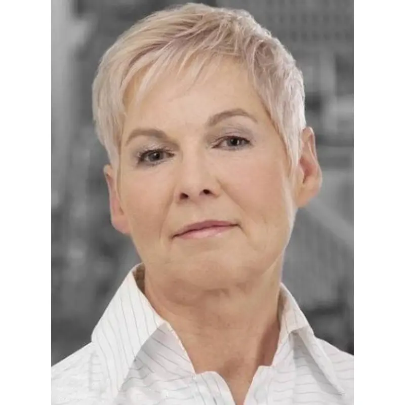 Short Straight Capless Remy Human Hair Lady Wigs hfnb121