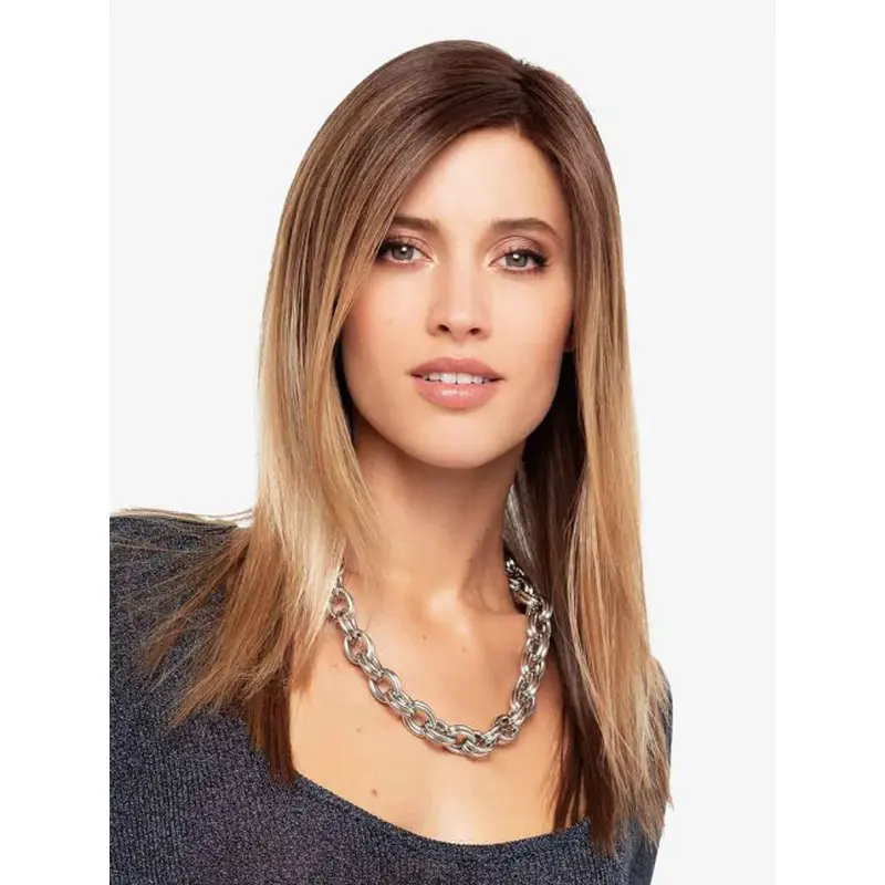 Synthetic Lace Wig Brown Straight Lace Front Without Bangs Wigs