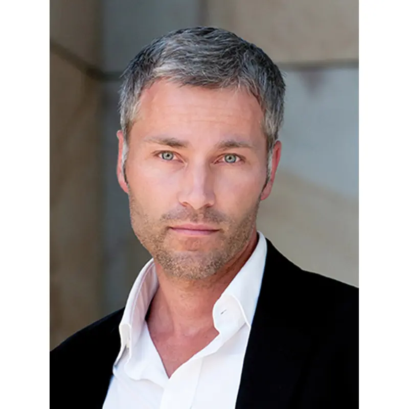 Trendy White Monofilament Short Men Wigs