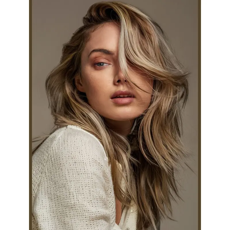 Wigs Long Monofilament 16" Layered Synthetic Ombre/2 Tone Wigs