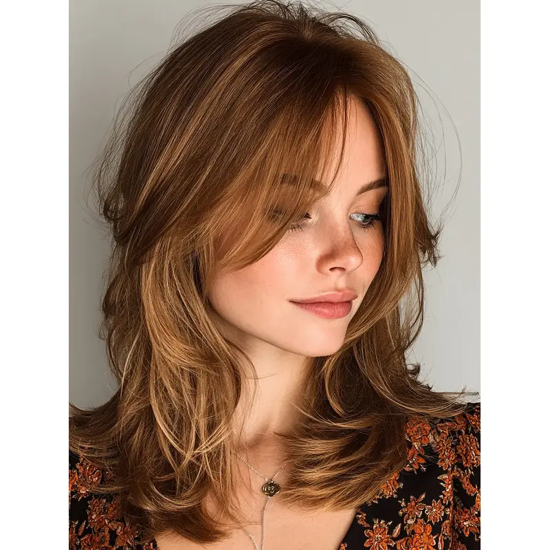 Blonde Medium Wigs Wavy 14" Layered Monofilament Wigs