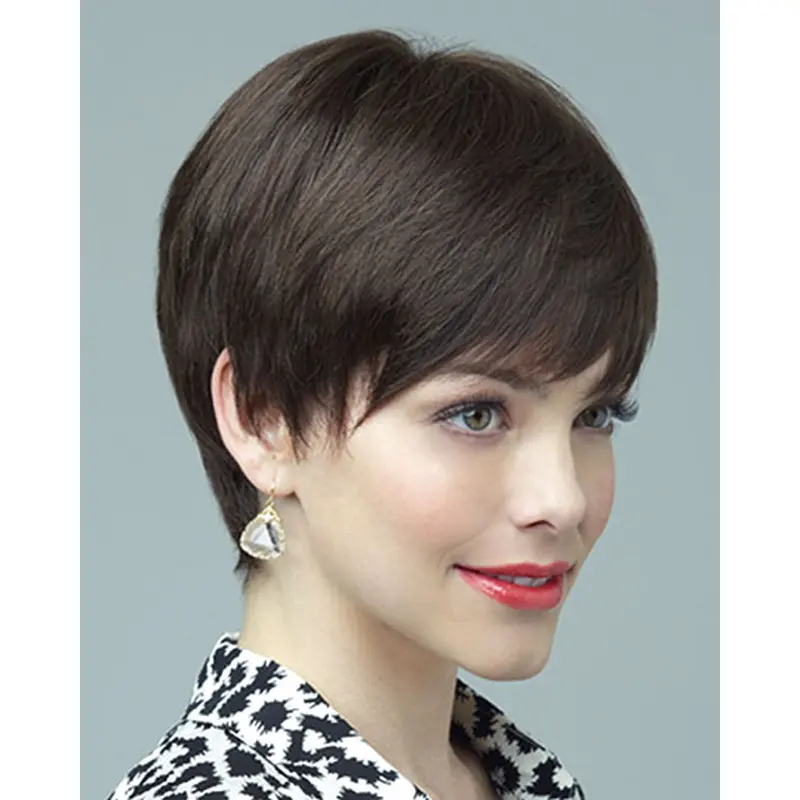 Brown Best Layered Straight Short Wigs