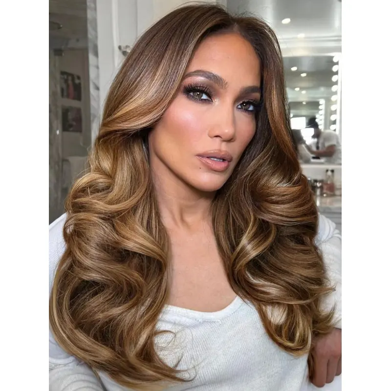 Synthetic Lace Front Wigs Layered Ombre/2 Tone 18" Long Wavy Wigs