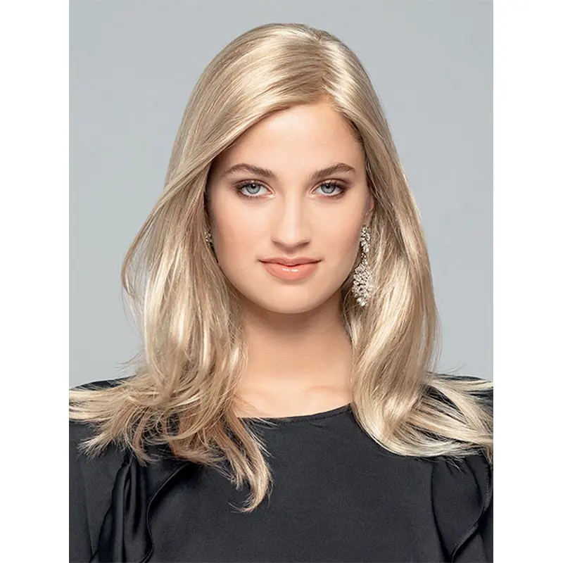 Blonde Straight Long Online Without Bangs Synthetic Monofilament Wigs