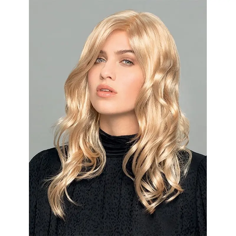 Layered Perfect Wavy Blonde Lace Front Synthetic Long Wigs