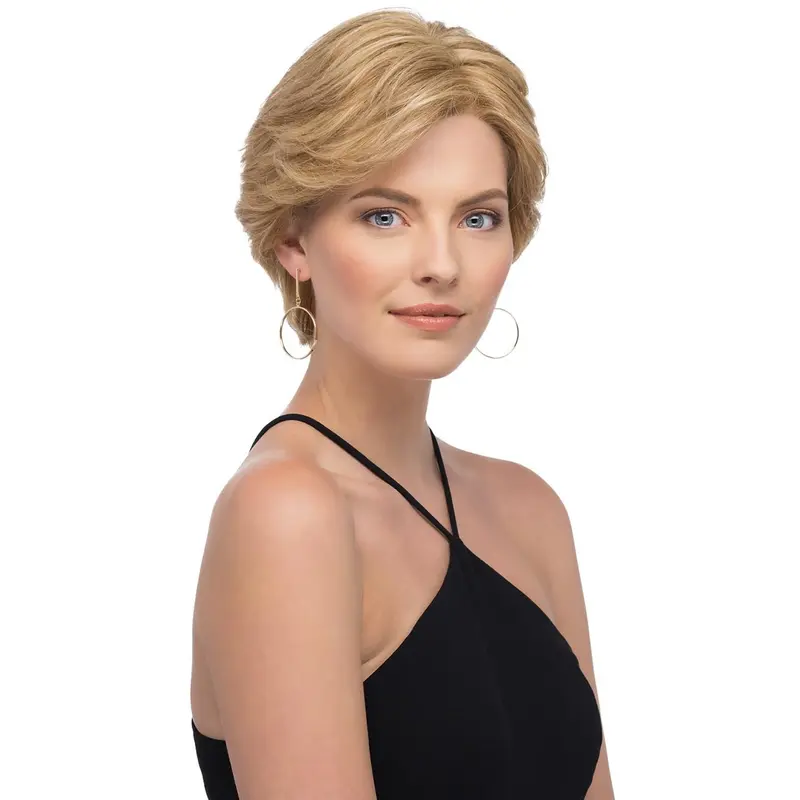 Straight Blonde Layered Human Hair Wigs