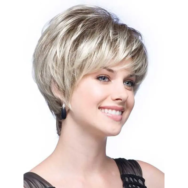 Exquisite Wavy Short Synthetic Grey Wigs