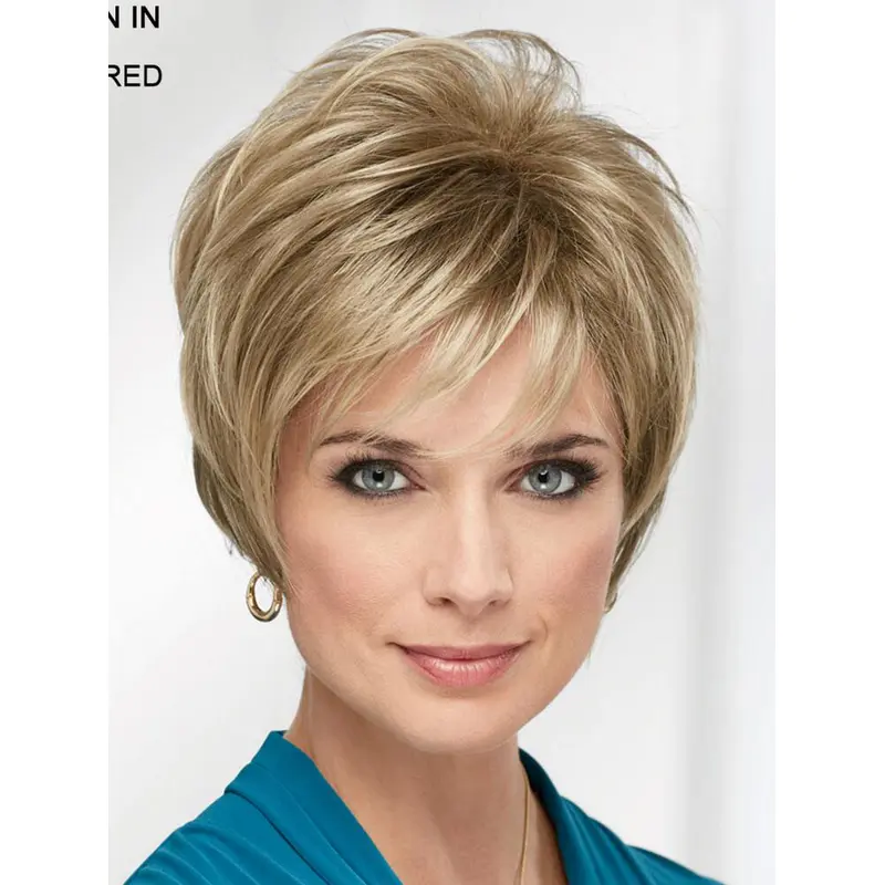 Blonde 8" Boycuts Fabulous Capless Synthetic Wigs