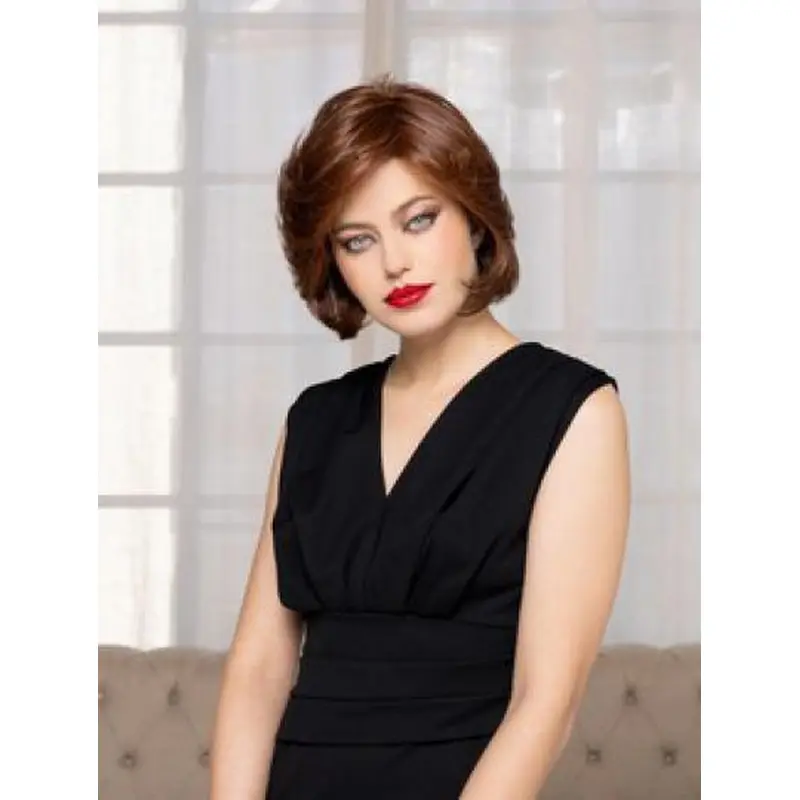Bobs 10" Chin Length Wavy Synthetic Female Wigs