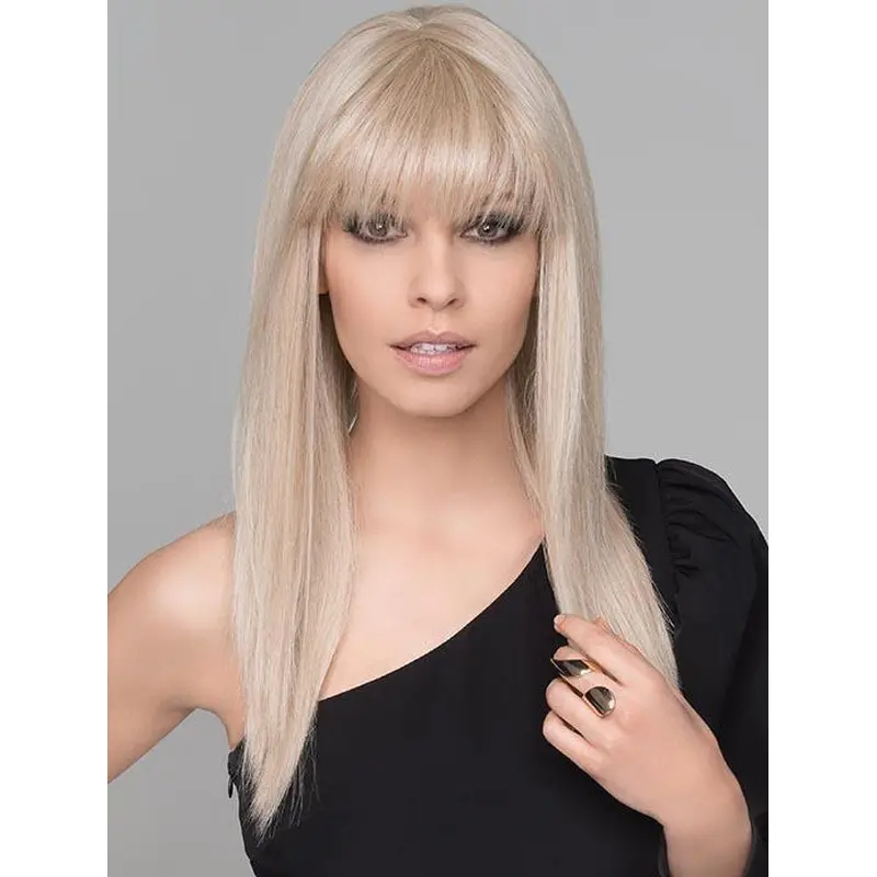 Synthetic No-fuss Long Blonde Straight Monofilament Wigs