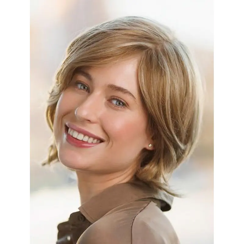 Bobs 10" Chin Length Wavy Synthetic Women Wigs