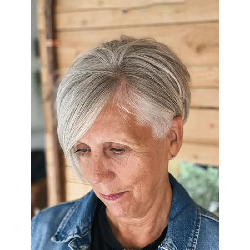 Bobs Grey 6" Straight Best Synthetic Wig