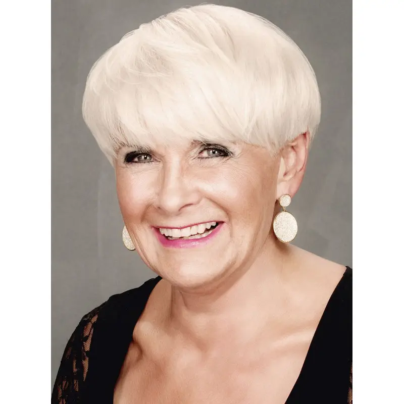 Short Straight Capless Remy Human Hair Lady Wigs hfnb124