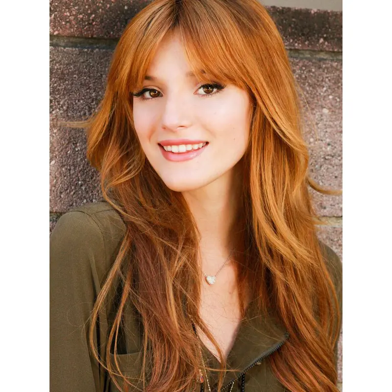 Trendy Long Straight Full Lace Copper Wigs 24 Inch