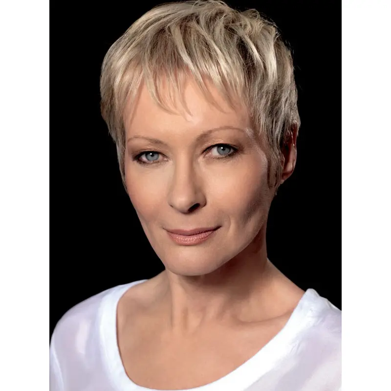 Short Remy Human Hair Capless Straight Wigs for Lady 8 Inch