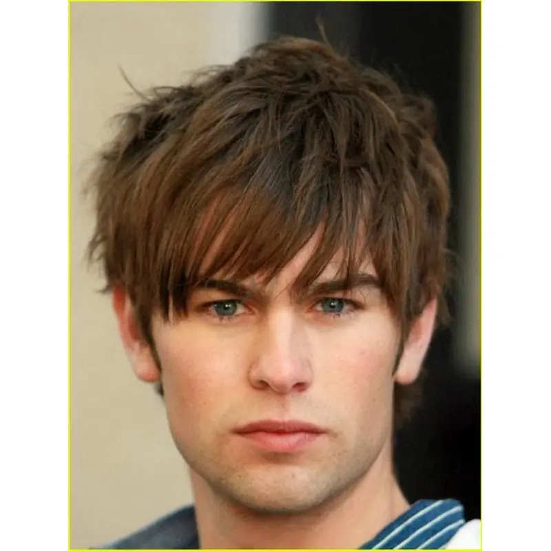 Durable Brown Straight Short Men Wigs