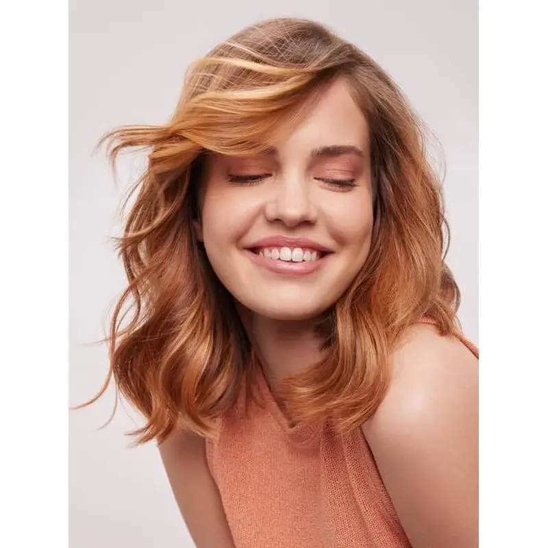 Layered Wigs Medium Length Monofilament Wavy Copper 14" Synthetic Wigs
