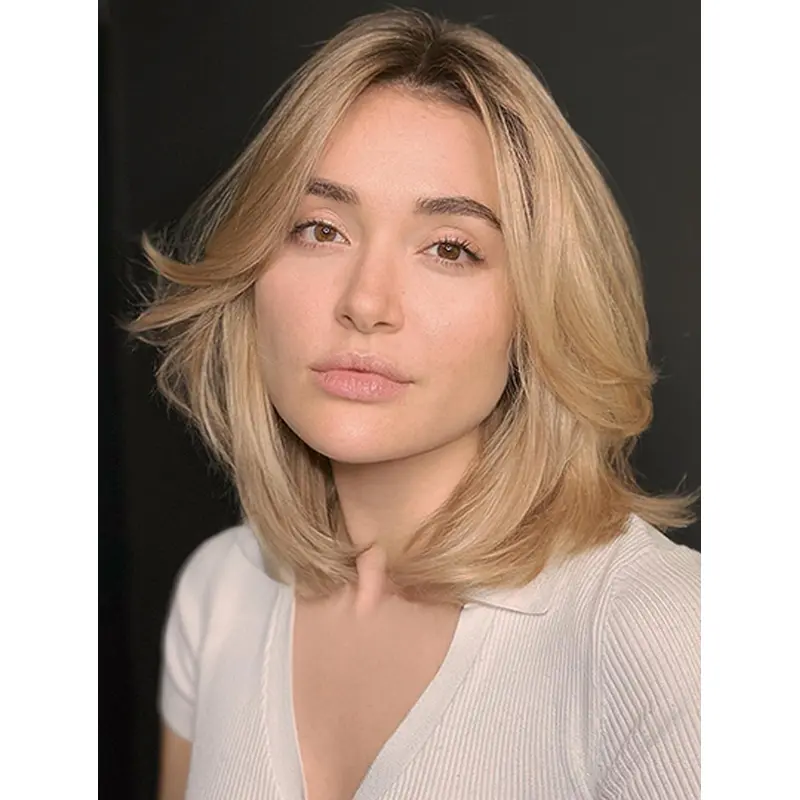 Synthetic Layered Wavy Blonde Wigs For Women