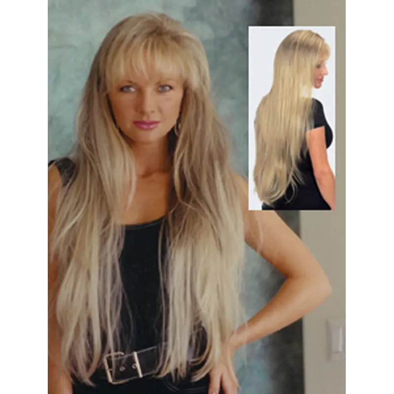 Blonde Straight Synthetic Glamorous Long Wigs