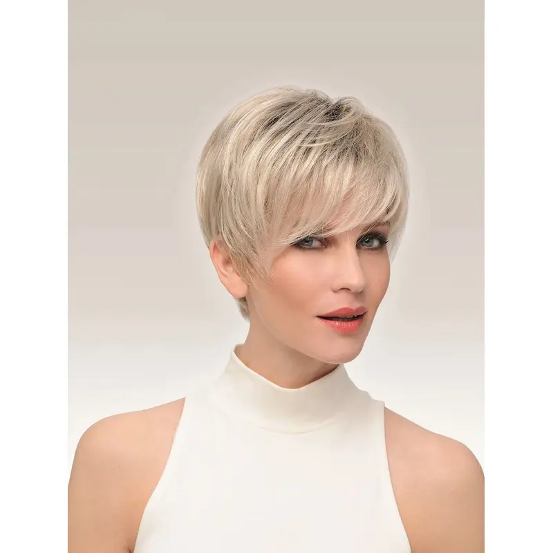 Boycuts Synthetic Platinum Blonde 8" Straight Short Buy Lace Front Wigs