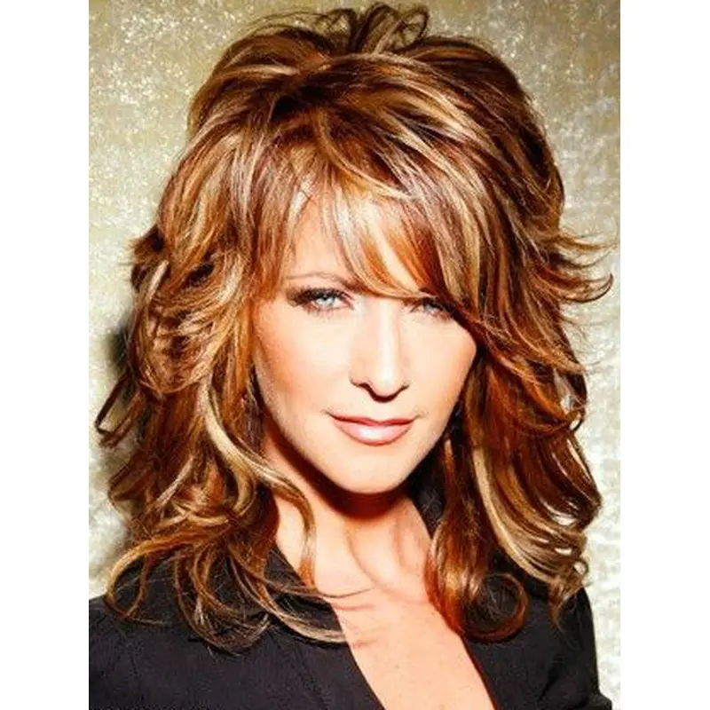 Best Shoulder Length Curly Lace Front Copper Wigs 15 Inch