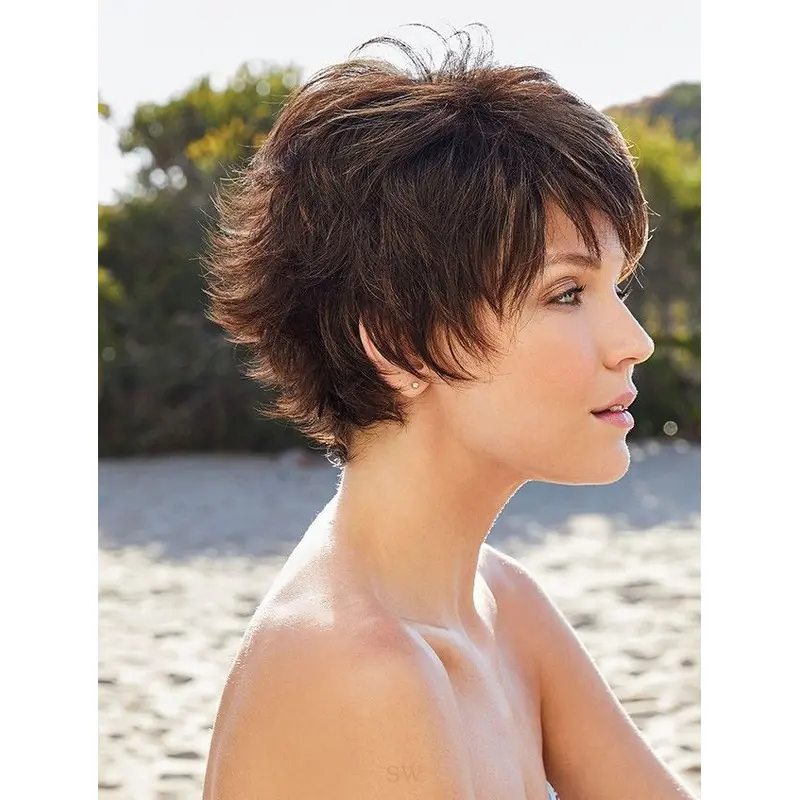 Boycuts Brown 8" Sassy Short Wigs