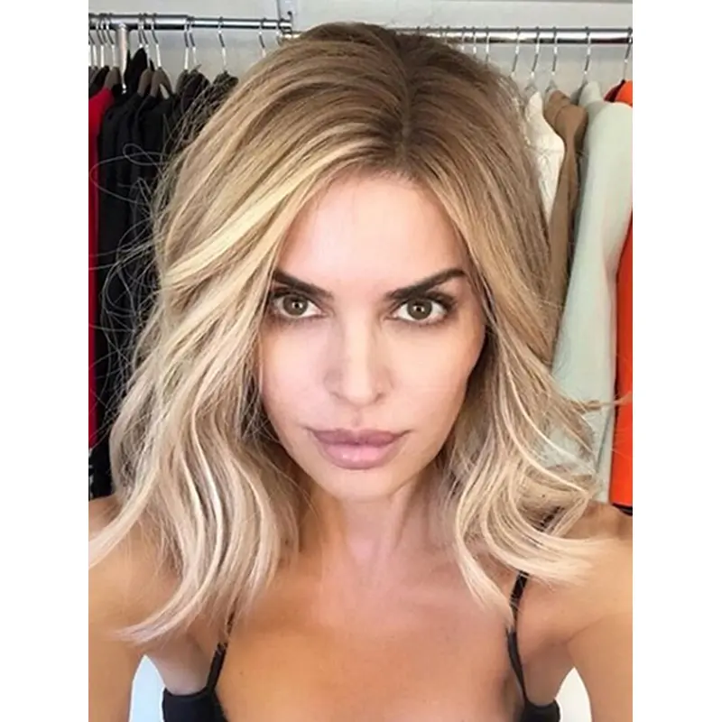 14" Lace Front Shoulder Length Synthetic Wavy Lisa Rinna Wigs