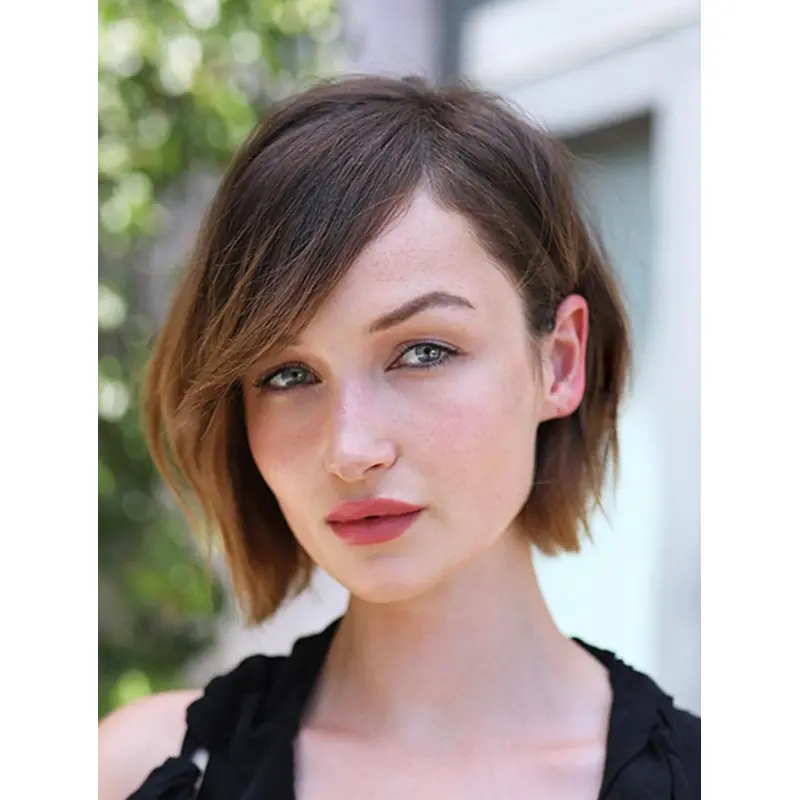 Bobs Blonde Chin Length Lace Front Buy Human Hair Wig