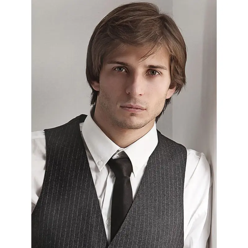 Durable Straight Capless Short Men Wigs