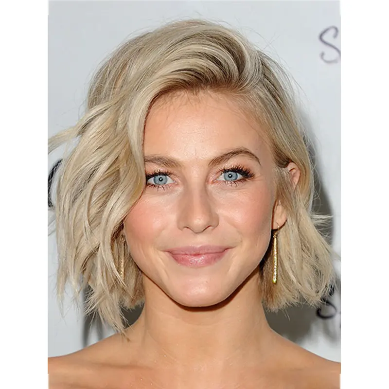 12" Capless Chin Length Synthetic Wavy Julianne Hough Wigs