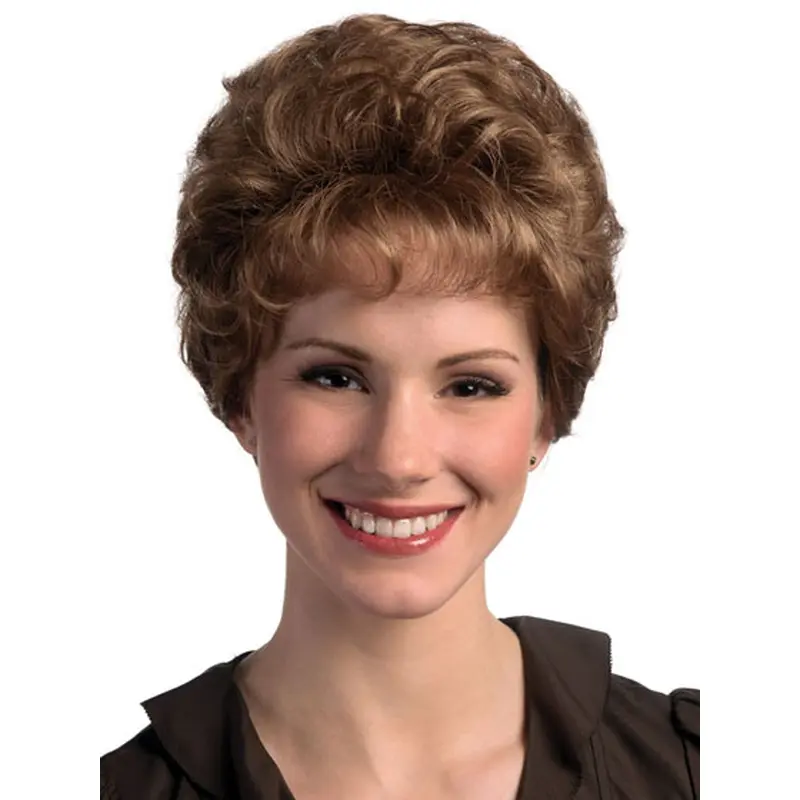 Top Brown Curly Short Classic Wigs