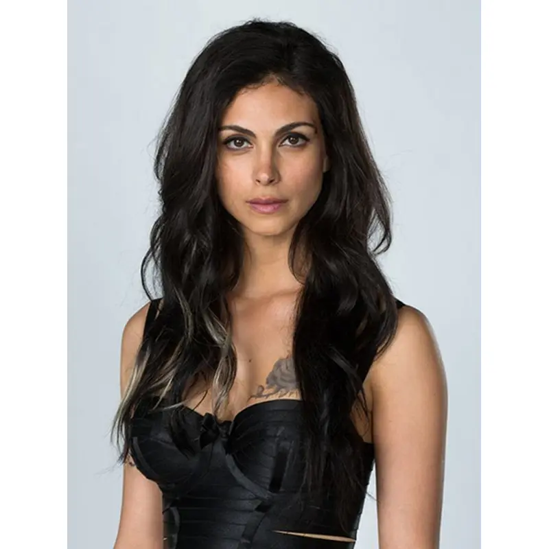 Wavy 20" Long Black Remy Human Hair Morena Baccarin Wigs