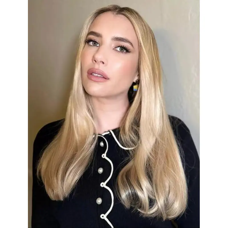 Blonde Synthetic 18" Straight Stylish Women Wigs