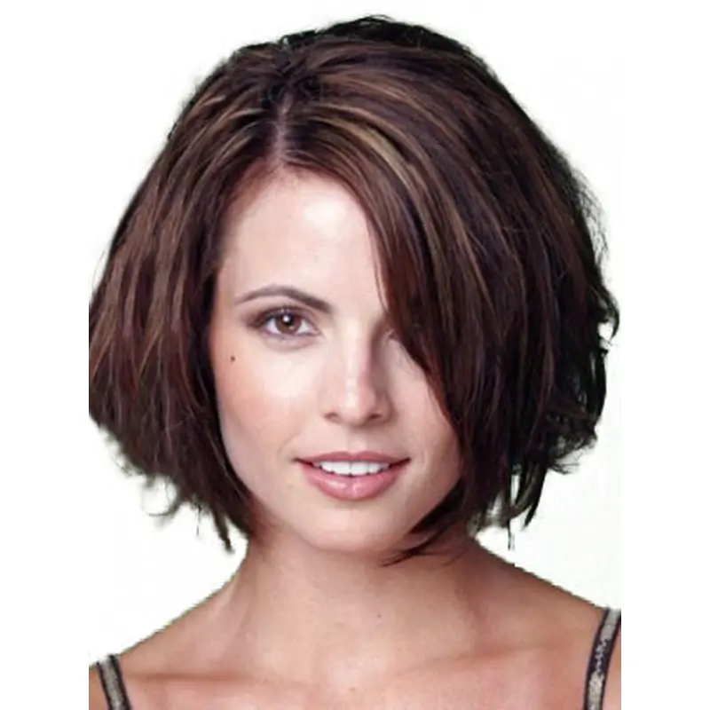 Exquisite Auburn Lace Front Chin Length Wigs For Cancer