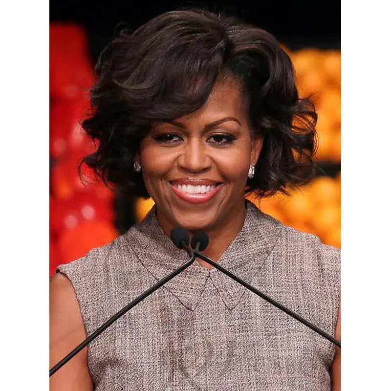 Michelle Obama Straight Human Hair First Lady Wigs