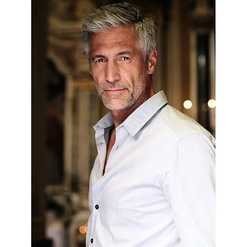 Trendy Straight Hand Tied Short Men Wigs