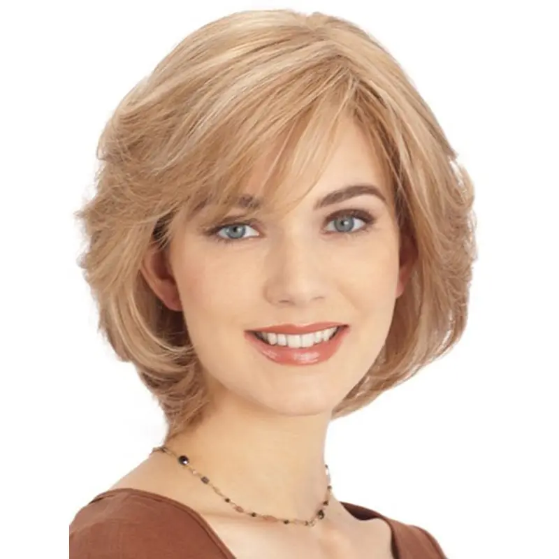 Tempting Blonde Chin Length Lace Wigs