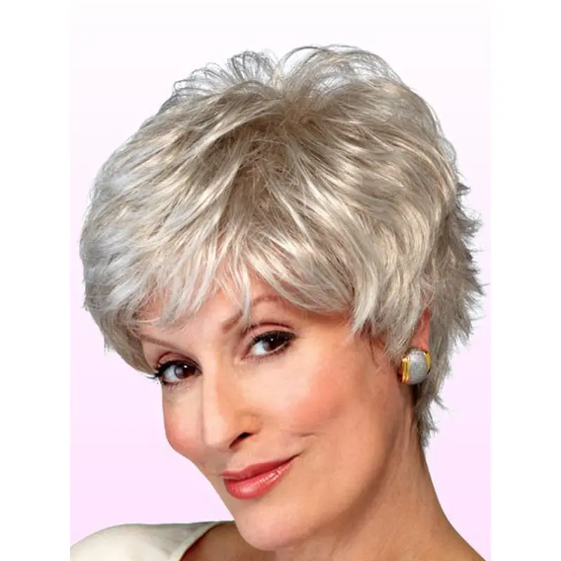 Incredible White Wavy Short Classic Wigs